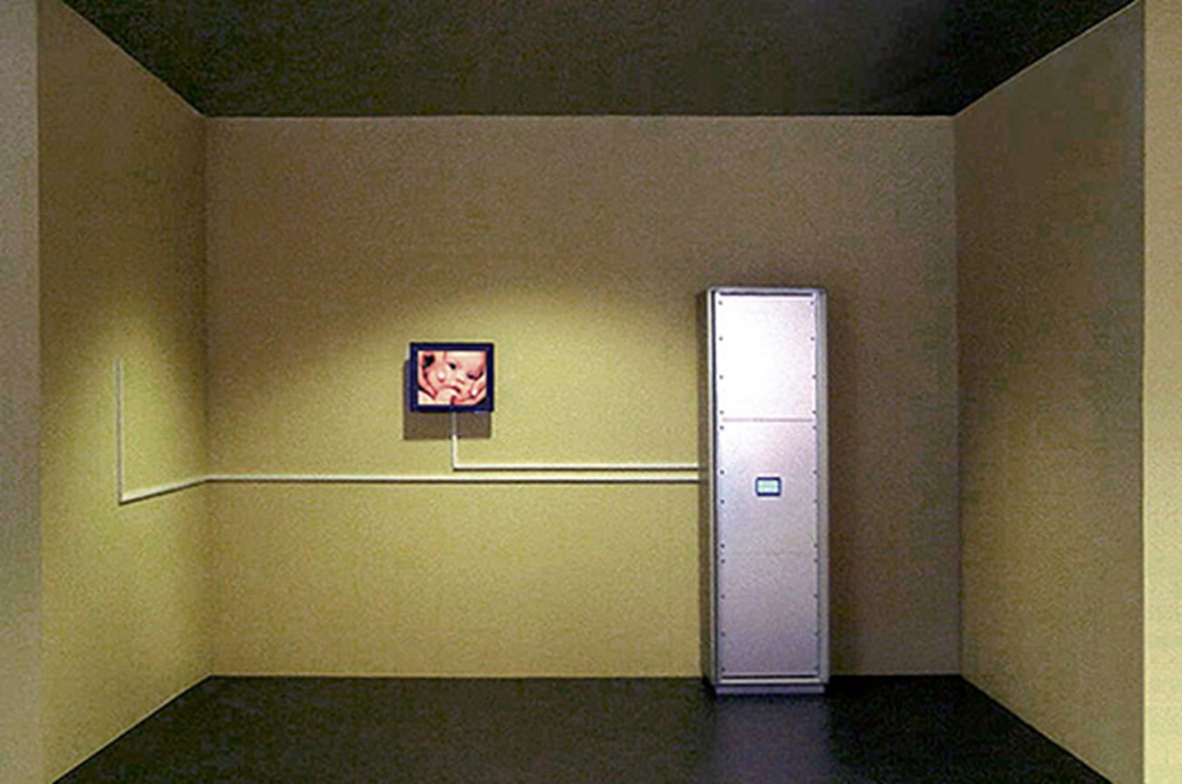 Installation — Installationview (1), Christian Skeel in collaboration w. Morten Skriver The Stockholm Experiment 2000-2001 installation The installation Trapholt Experiment / The Stockholm Experiment is a scientific experiment, which investigates whether the audience by using their consciousness can affect a computer. At first the experiment was running for a year at Trapholt Art Museum and then at Kulturhuset in Stockholm for the same length of time. The Trapholt Experiment showed an effect, while The Stockholm Experiment did not show anything. At the moment the experiment is being examined at the Niels Bohr Institute, the University of Copenhagen. The experiment is made in collaboration with Princeton Engineering Anomalies Research at Princeton University (USA) where the research has been going on for more than 25 years.