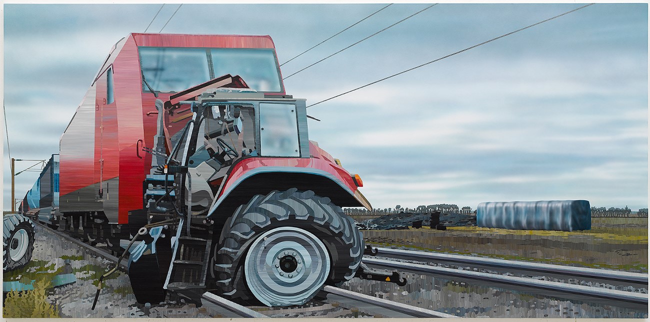 Ramt (Hit), 2007, acrylic on board , 122 x 250 cm , Presented at the Carnegie Art Award 2008