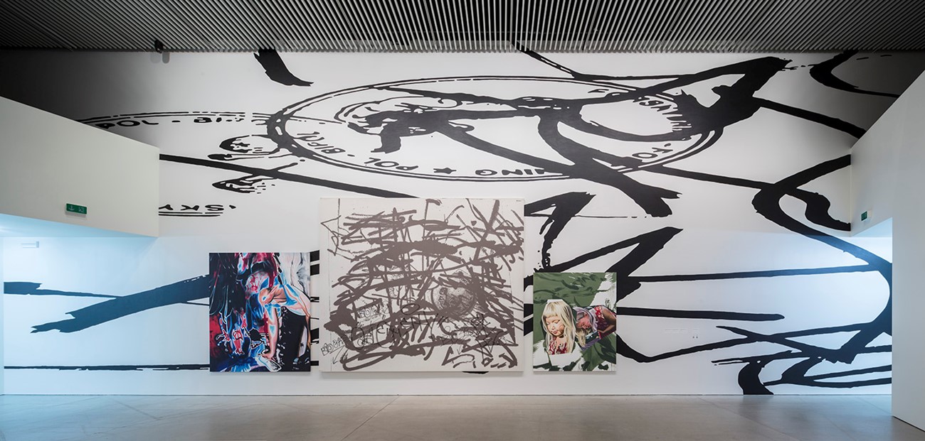 What's Left (is Republican Paint) - Nine Sisters, 2015 (5), Solo exhibition, installation view. ARoS Aarhus Art Museum (DK). Photo: Anders Sune Berg.