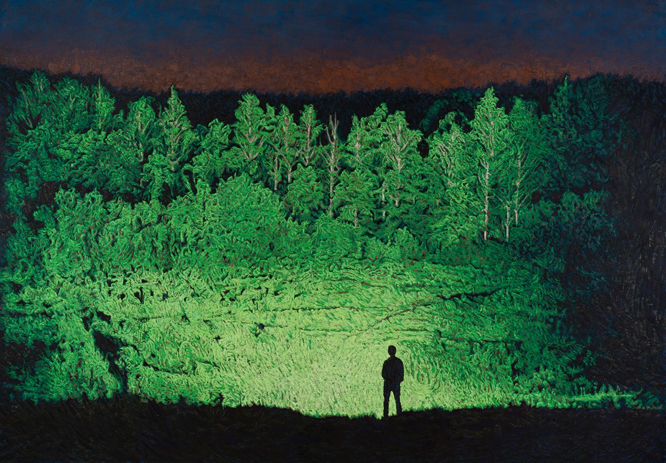 Lygtefører, 2022, oil on canvas, 200 x 280 cm.
