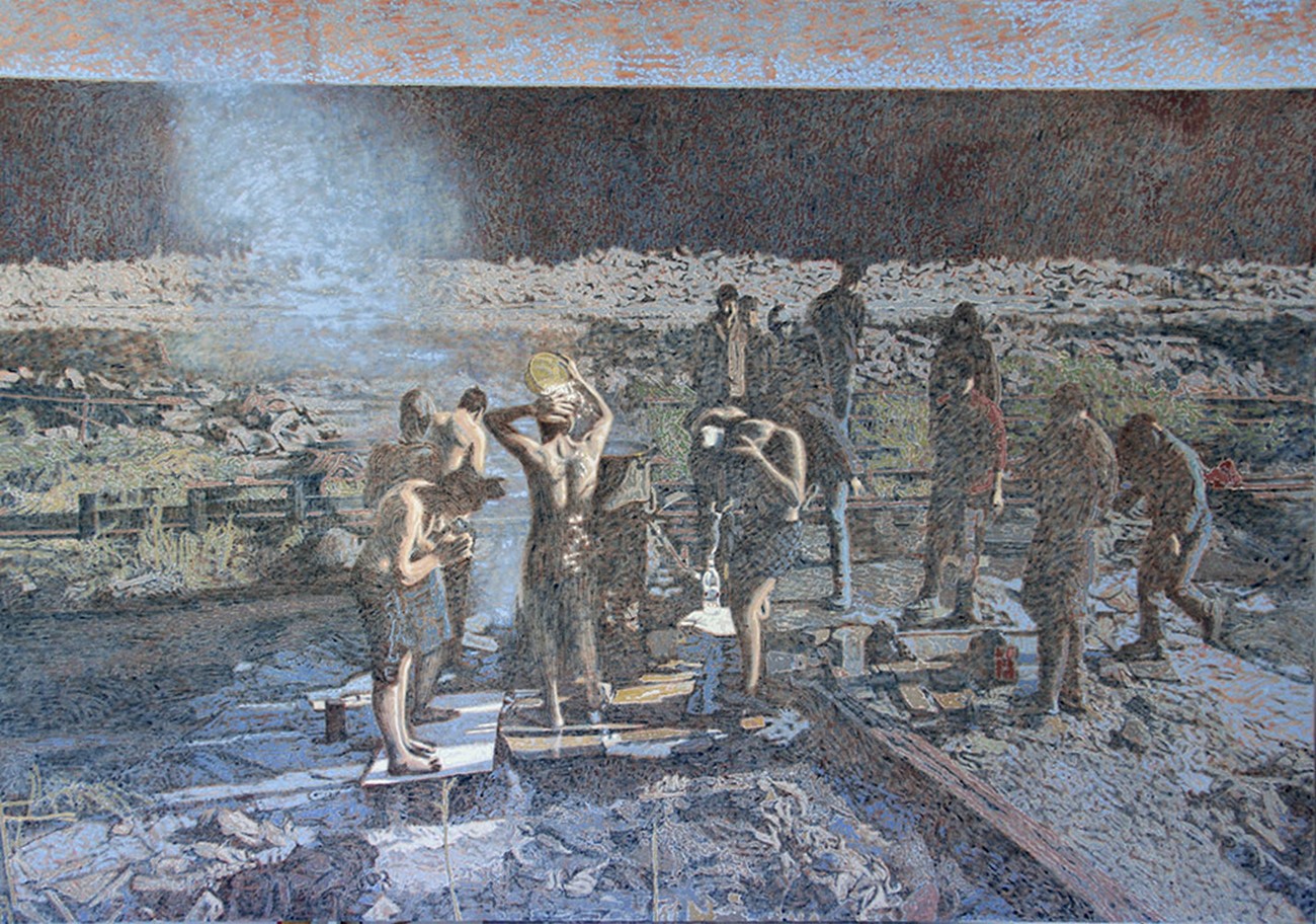 The Boys love to sing, 2017, Oil on canvas, 148 x 210 cm