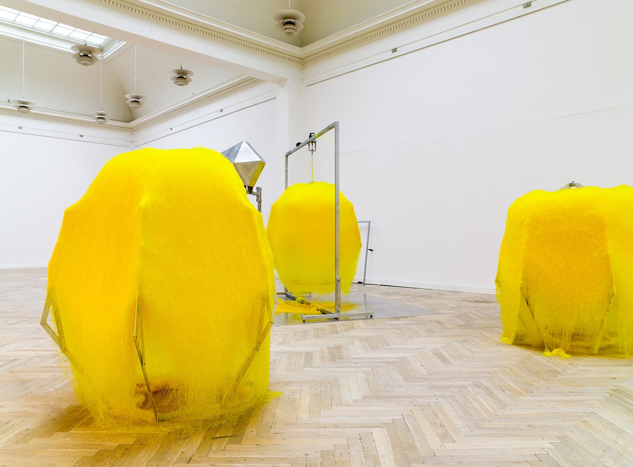 114L, 2006, Dyed glue, aluminum, iron, fan, heating element, engine , Variable dimensions (machine 300x300x250 cm), Autumn Exhibition 2006 Charlottenborg.