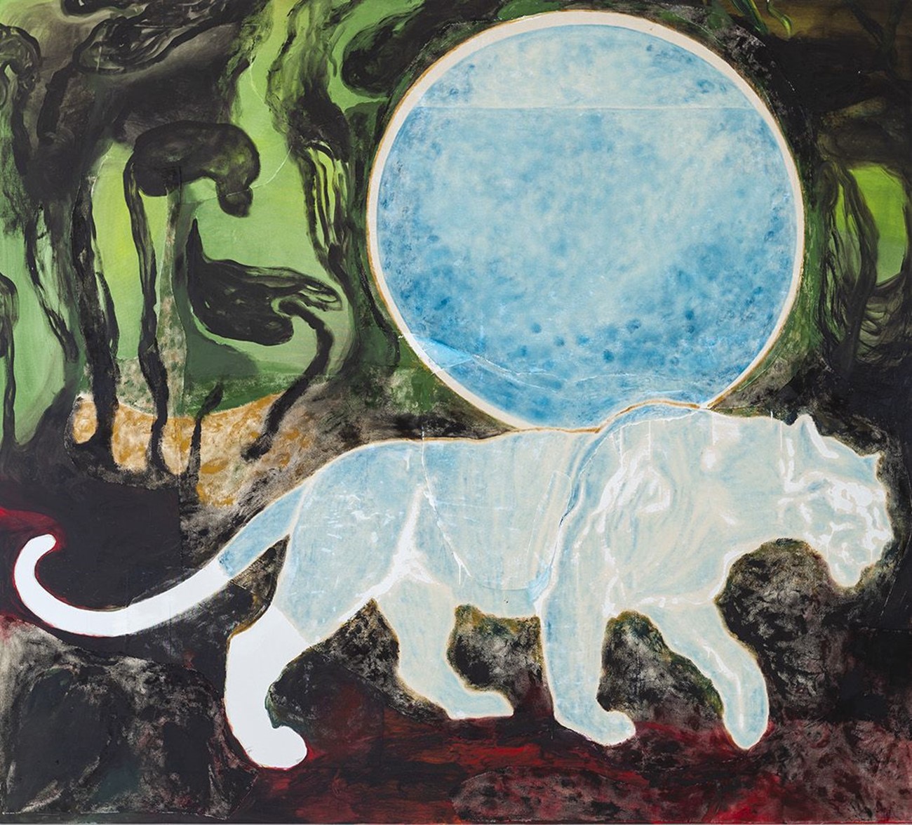 Portal, 2020, oil and acrylic on canvas, 170h x 190w cm