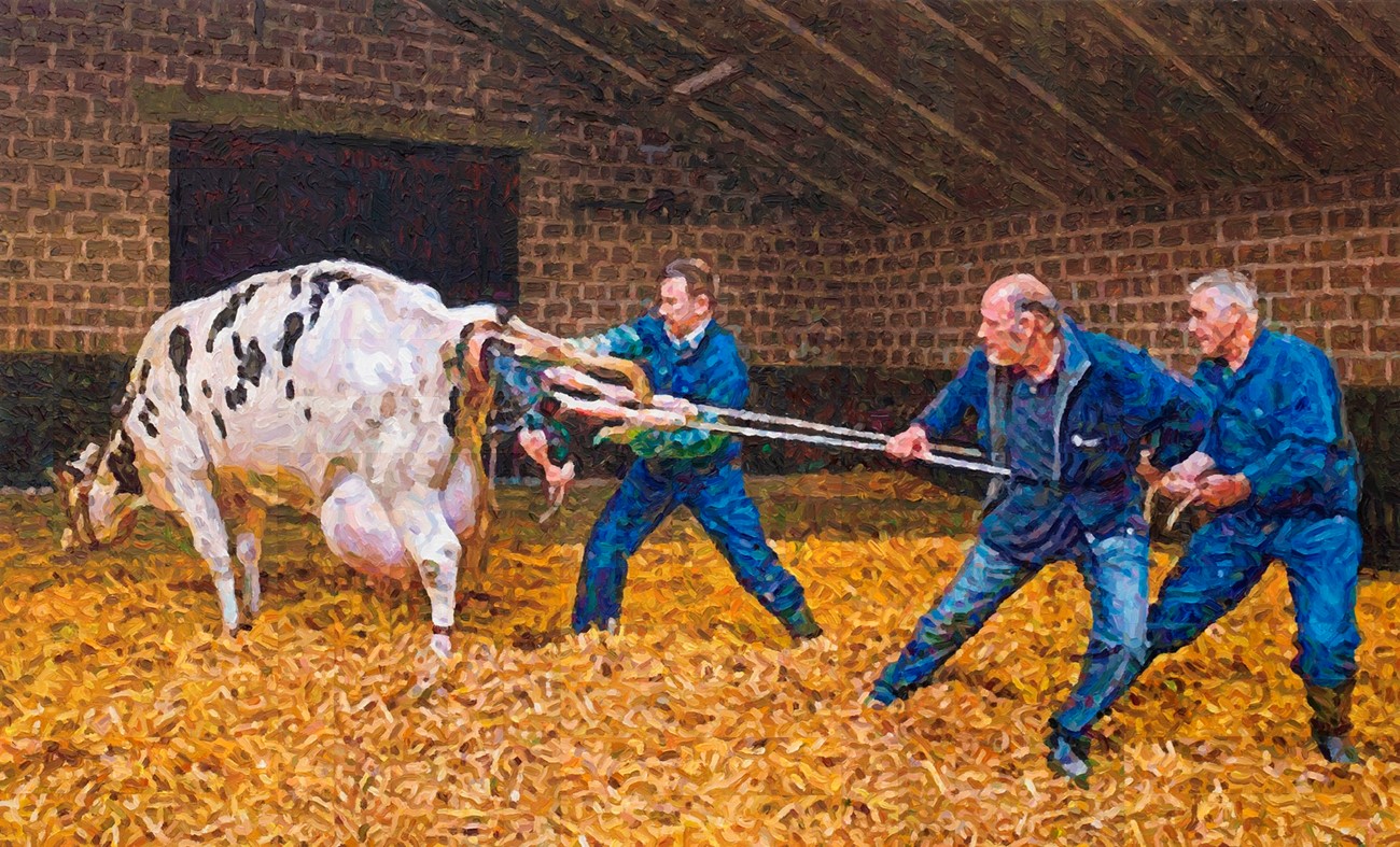 Fødsel, 2020, Acrylic on board, 77.5 x 129.1 cm