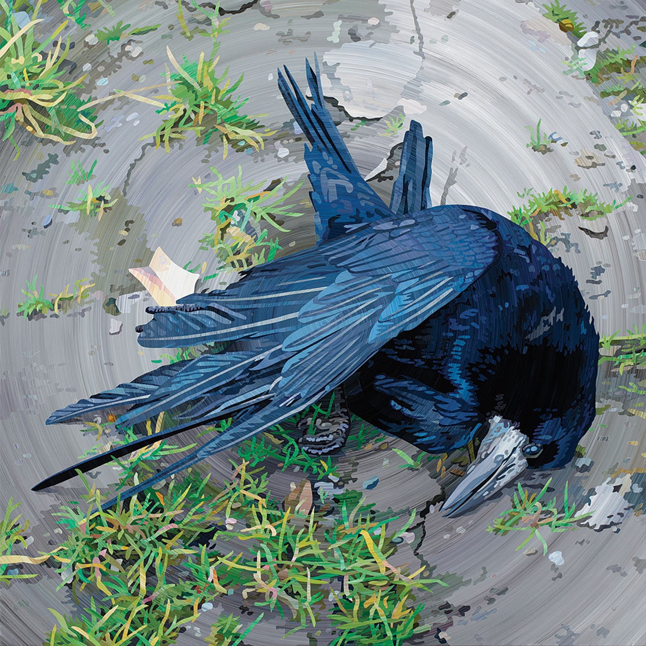 Allan Otte Fugl (Bird), 2009, acrylic on board , 100x100 cm