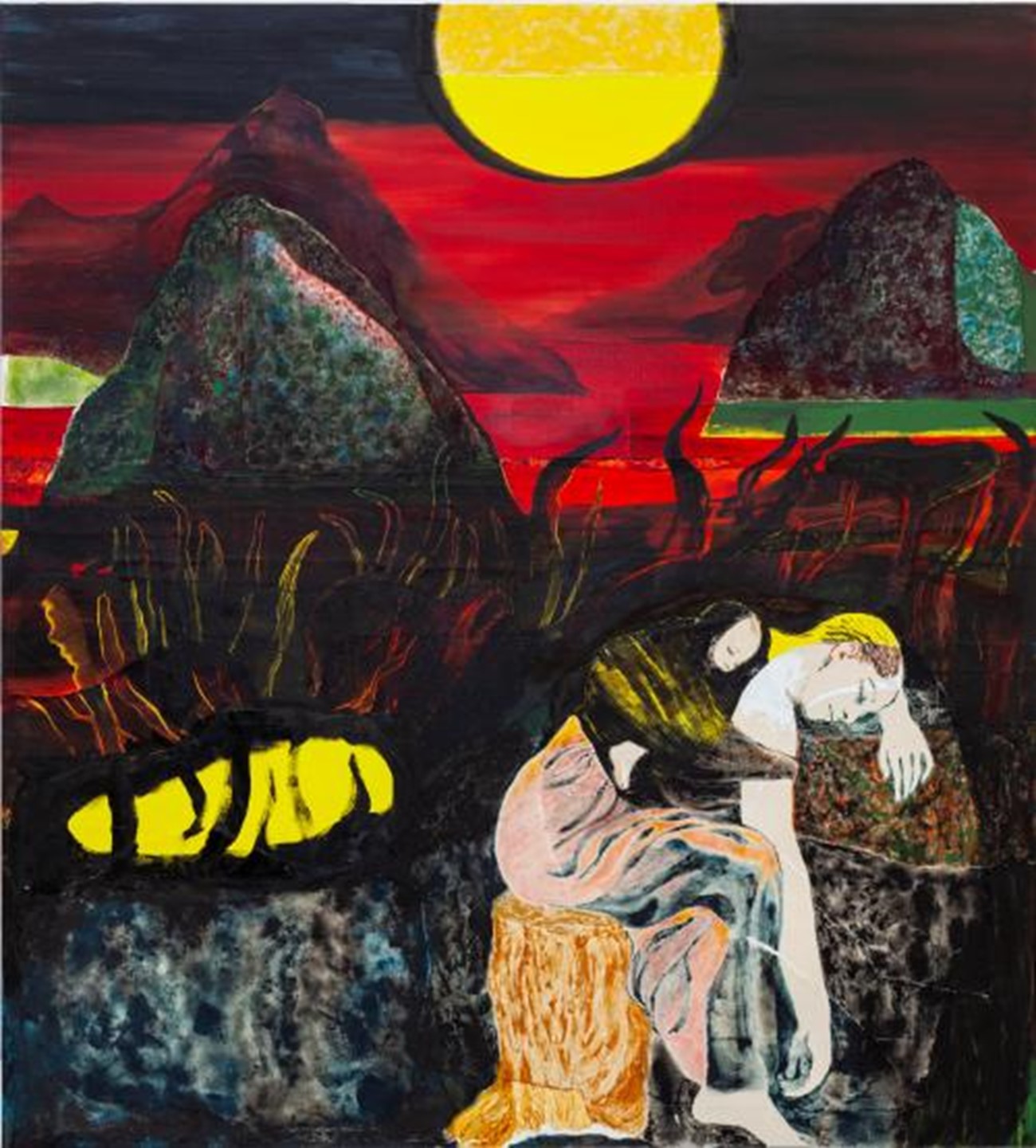 The Sleepwatchers, 2021, oil and acrylic on canvas, 160 x 140 cm