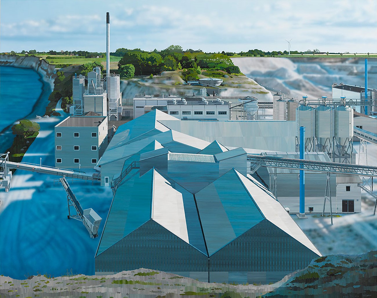 Public Art / Commisions — Indgreb (Interference), 2007, acrylic on board , 205 x 260 cm , Graduation work from the Royal Academy of Fine Arts, Cph. Exhibited at EXIT 2007, Gl. Strand Collection: Kunsten – Museum of Modern Art Aalborg