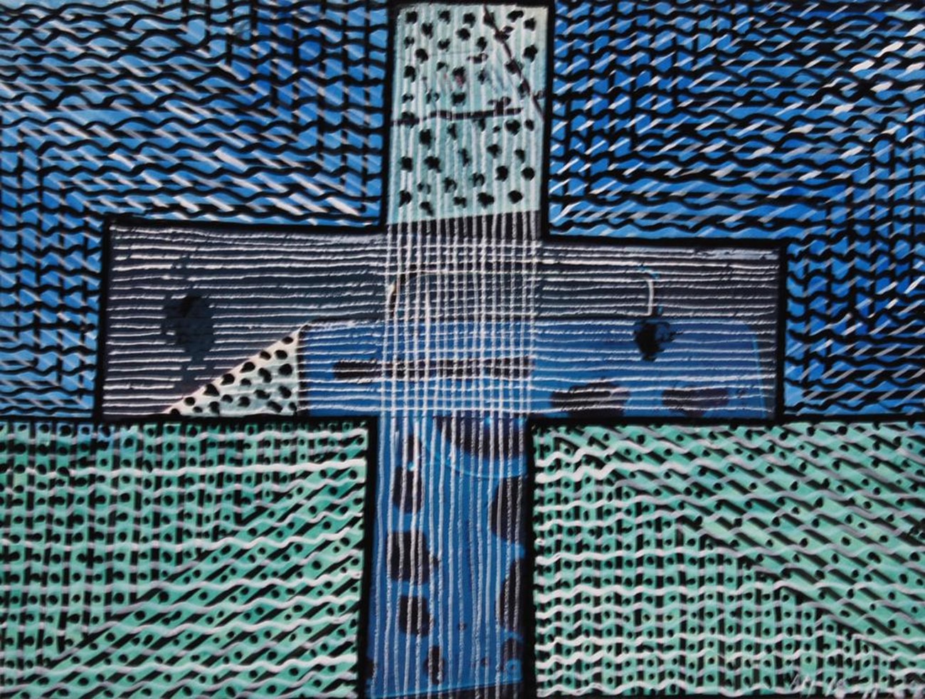 Other works — Krystallandskab med krystalkors,, 1964, Gouache on paper, 24 x 32 cm