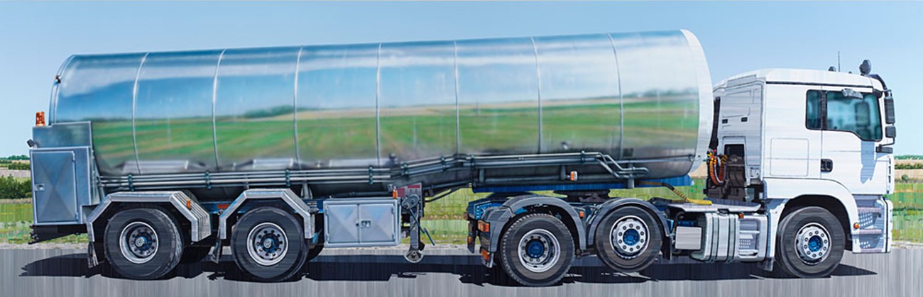 Public Art / Commisions — Mobilt billede, 2010, acrylic on board , 110 x 350 cm , Commissioned by Saxo Bank, Copenhagen