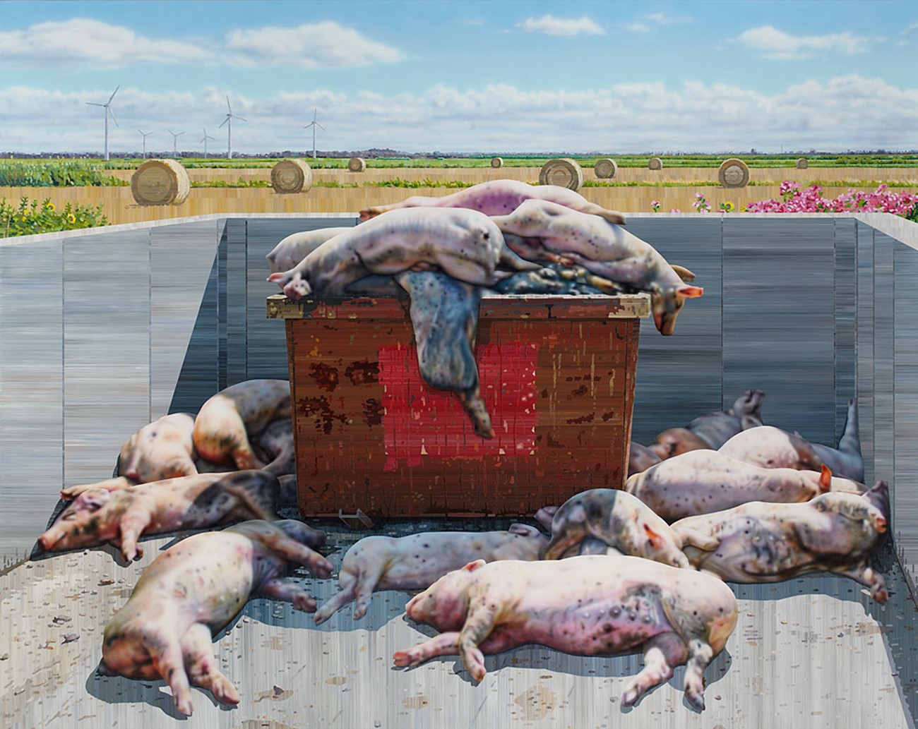 Public Art / Commisions — Ophobning (Accumulation), 2010, acrylic on board , 205 x 260 cm , Purchased by The Danish Arts Foundation