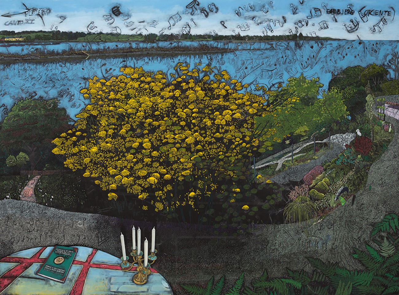 Paradismaleri #XI (Zig Zaggy Have), 2015, acrylic on canvas, 184 x 250, private collection (photo: Jan Søndergaard)