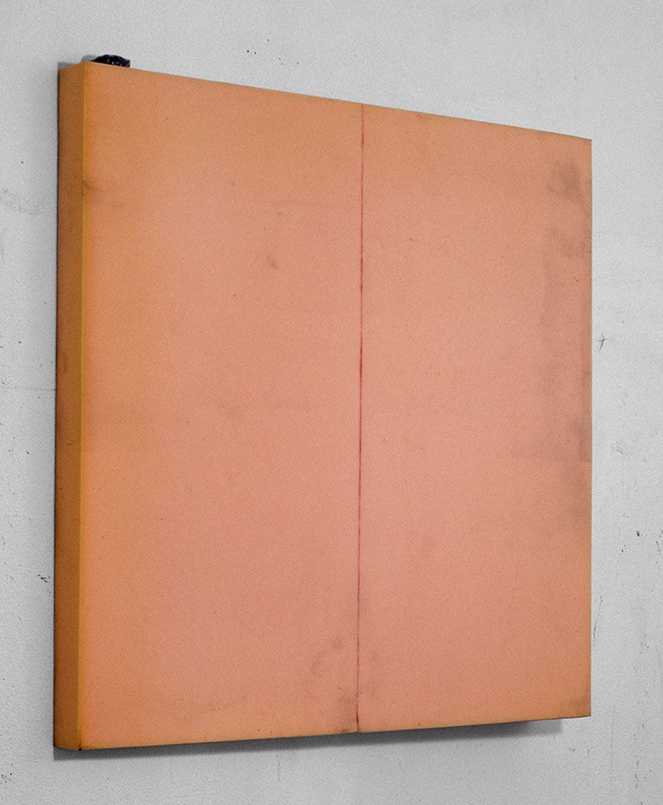 Paintings — Uden titel (til Buller), 1988, Foam and 40 gram hash (green marok) in plastic bag , 155 x 150 x 20 cm. Photo: Anders Sune Berg.