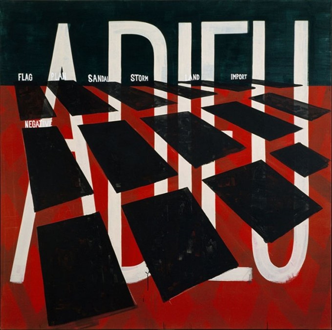 Visitmaleri, 1995, acrylic on canvas, 180×180 cm, National Gallery of Denmark (photo: Maronica Lauridsen)
