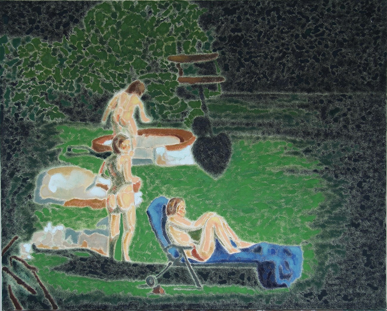 Three Sisters, 2015, Oil on canvas, 56 x 79 cm
