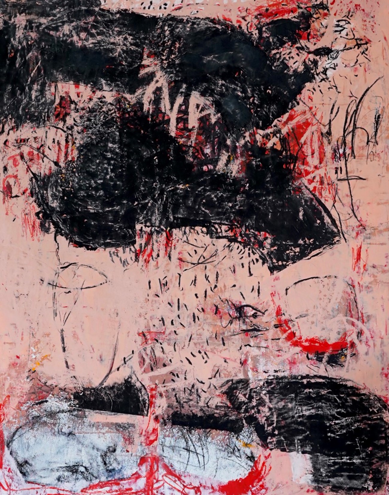 you recognize my restlessness? 2022, 150x115cm, cold wax and oil on canvas